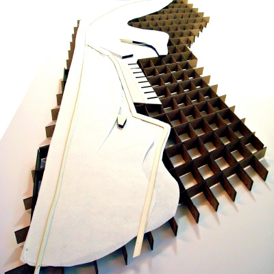 A physical model of a landscape project.